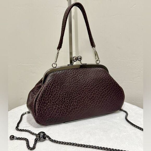 Genuine Bison Leather Handmade Vintage Style Clutch Bag, Wristlet, Crossbody - Picture 7 of 16